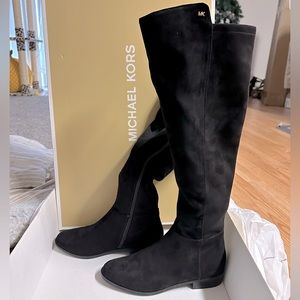 “Micheal Kors” Women’s Bromley Suede Flat Tall Riding Boots.